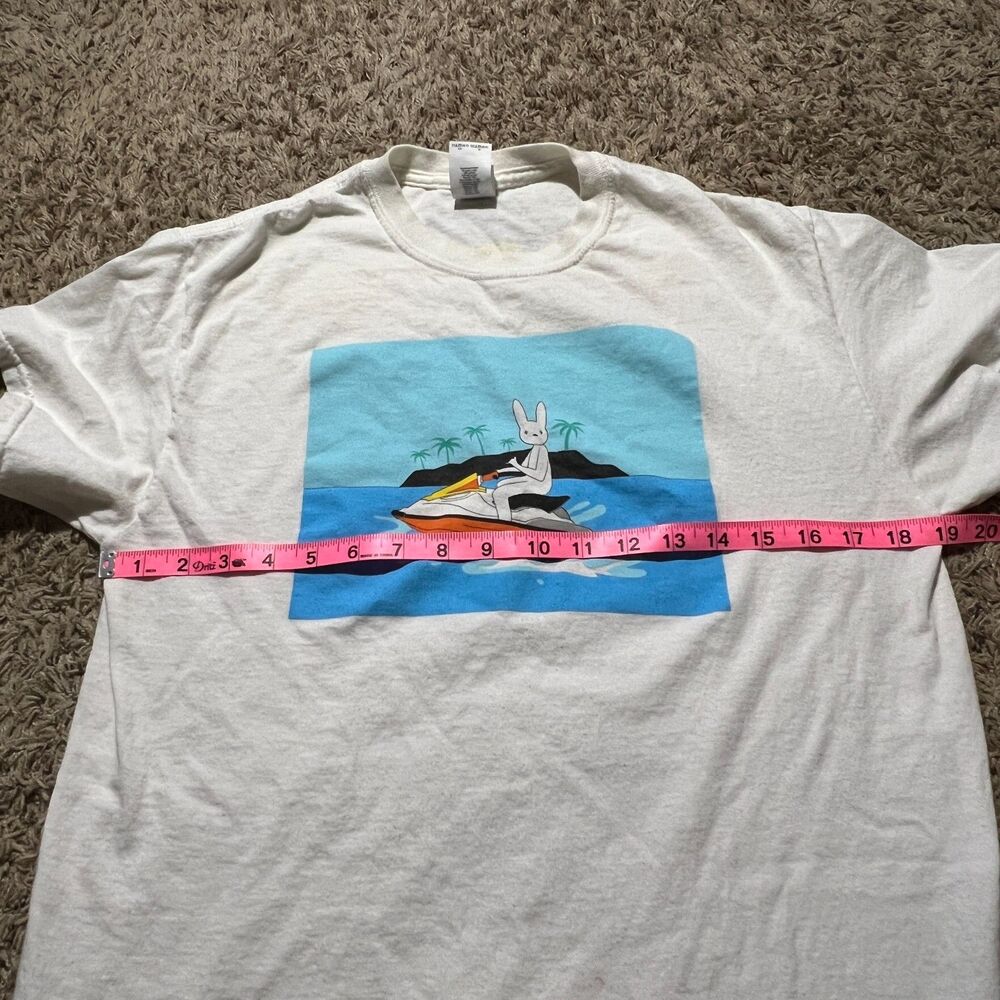 2019 Bad Bunny X100PRE Concert Tour T-Shirt White Double Sided Medium - Picture 5 of 6